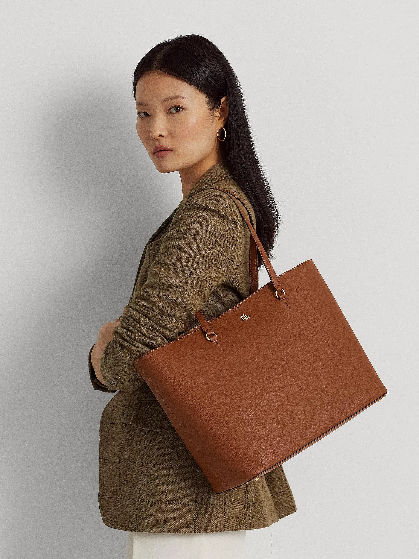 LAUREN RALPH LAUREN | Ledertasche - Shopper KARLY TOTE Large | 